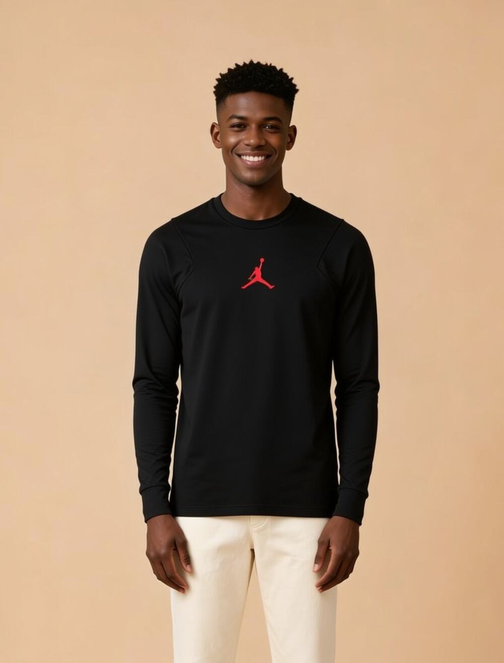 Nike Air Jordan Dri-FIT Long Sleeve Performance Shirt Black XL